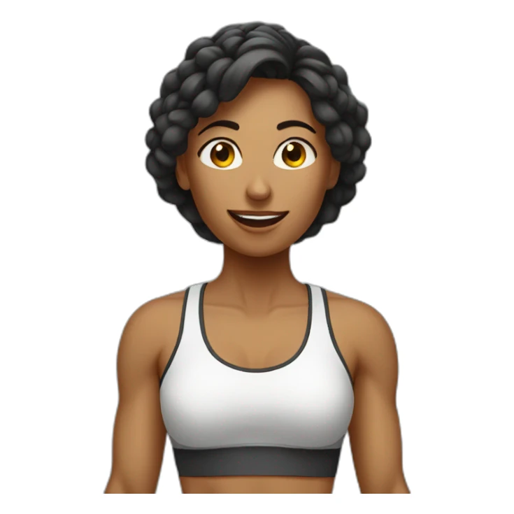 Woman doing crossfit sticker