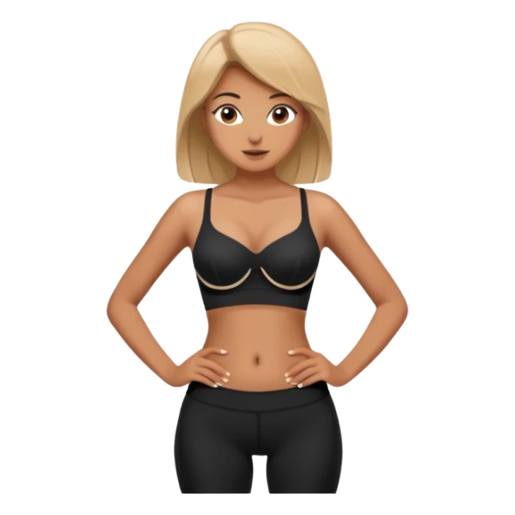 legging brassière noir ventre femme  sticker