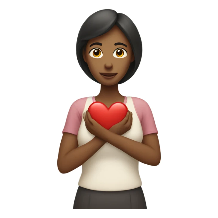 Mother holds her heart in her arm sticker