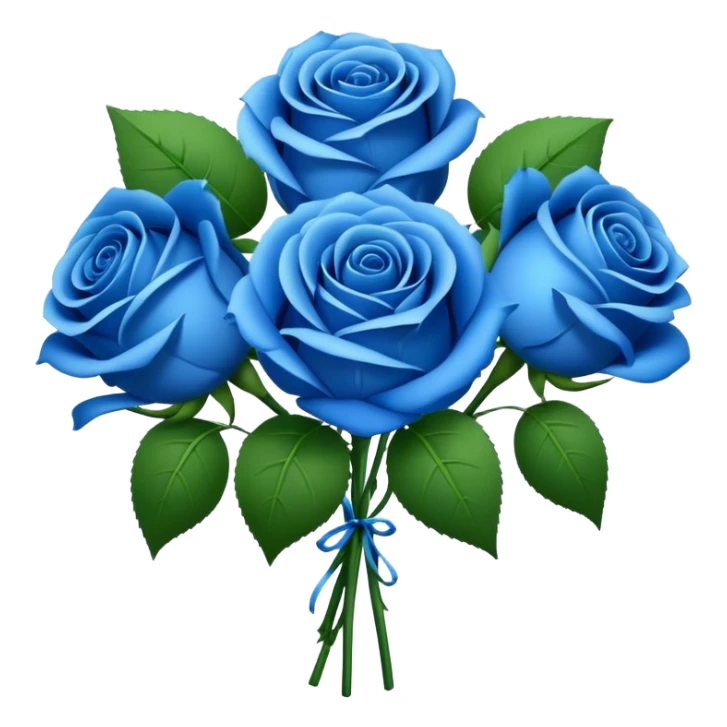 bouquet of blue roses sticker