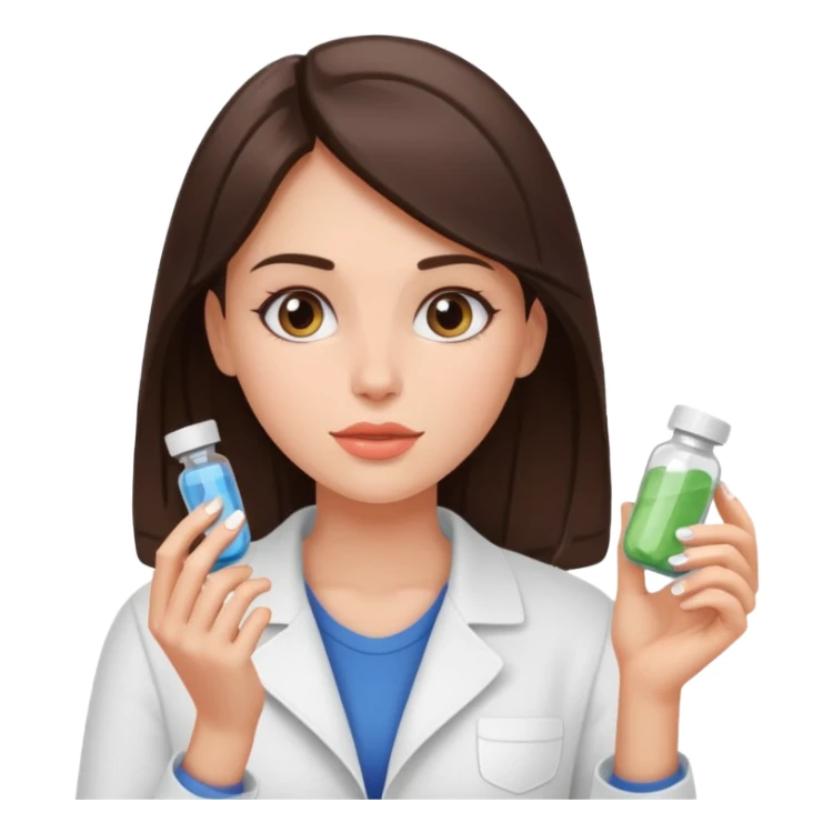 Beautiful fit brunette girl taking pills  sticker