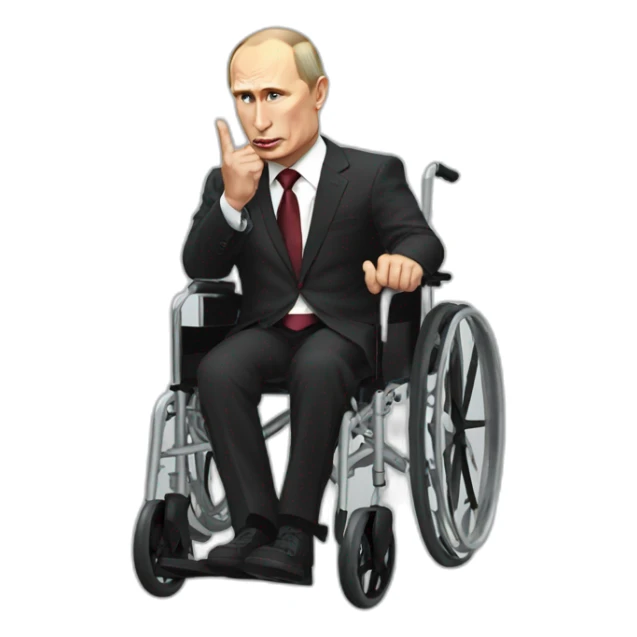 Very angry vladimir putin likes wheelchair sticker