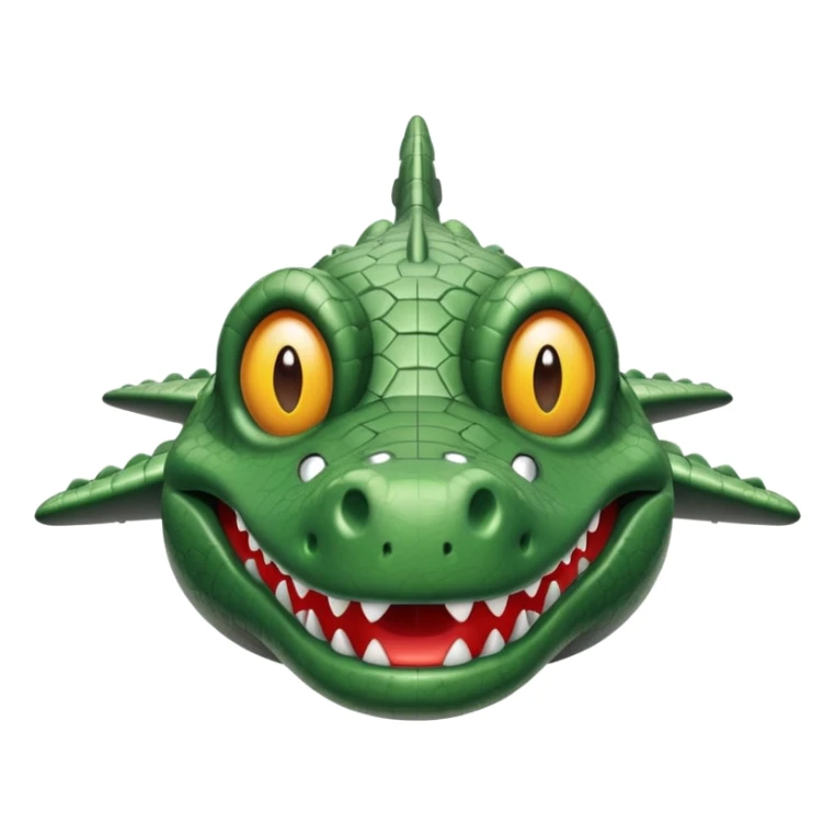 Un avions com cara de cocodrlilo i el cuerpo gris sticker