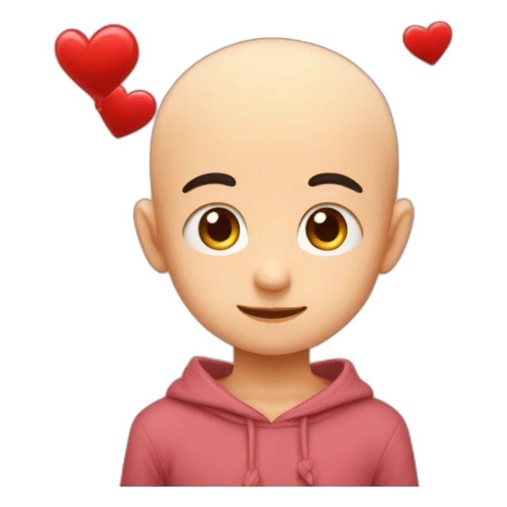 Krilin enamorado con los corazones en los ojos  sticker