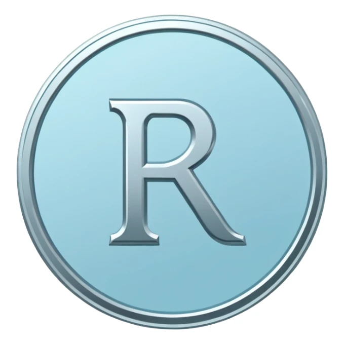 The Phoenician letter "𐤊" on a light blue circular background, Kaspa cryptocurrency logo sticker