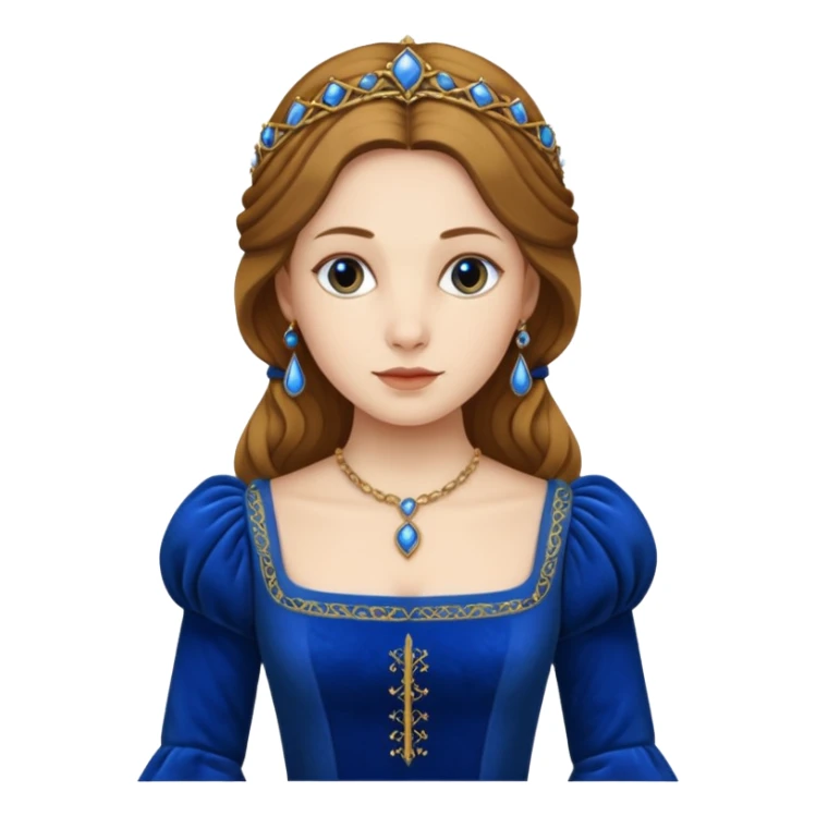 Renaissance lady, blue dress sticker