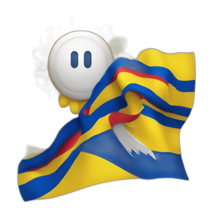 Yo de 63 años con la bandera de Colombia sticker