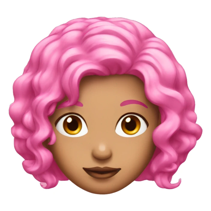 Pink hair cosmetics  sticker