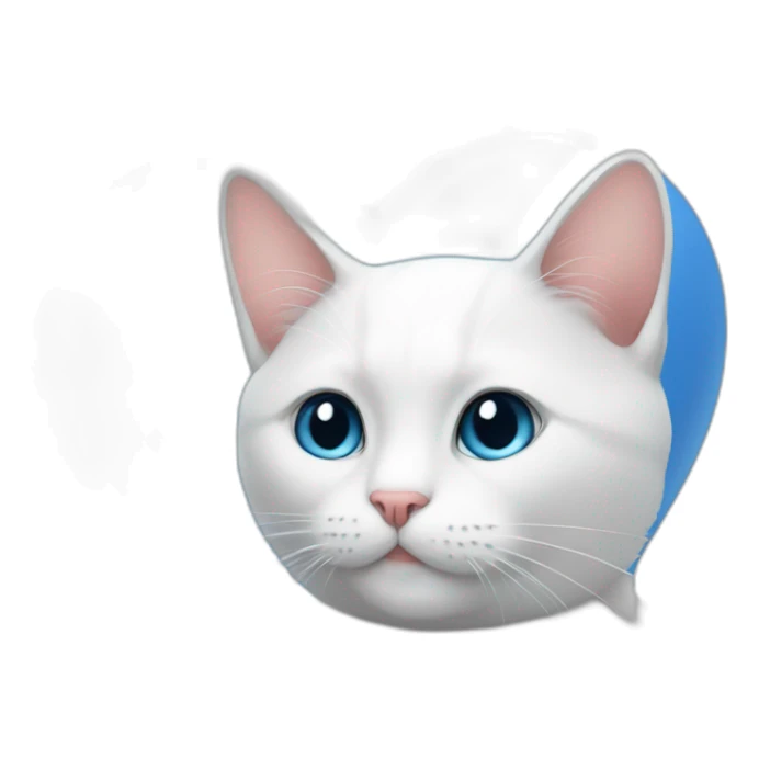 blue love, white love, cat,love sticker