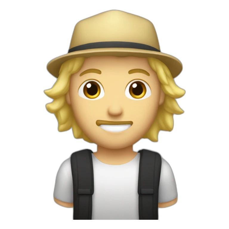 A blond guy with a goatee and a black cap holding a flag that says ratio. sticker