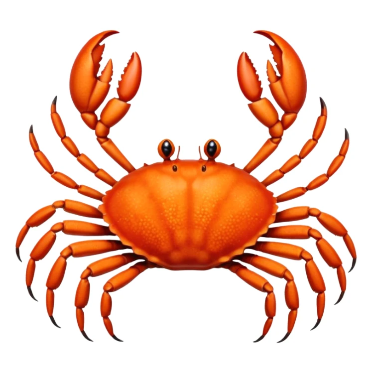 A crab with a total of eight legs sticker