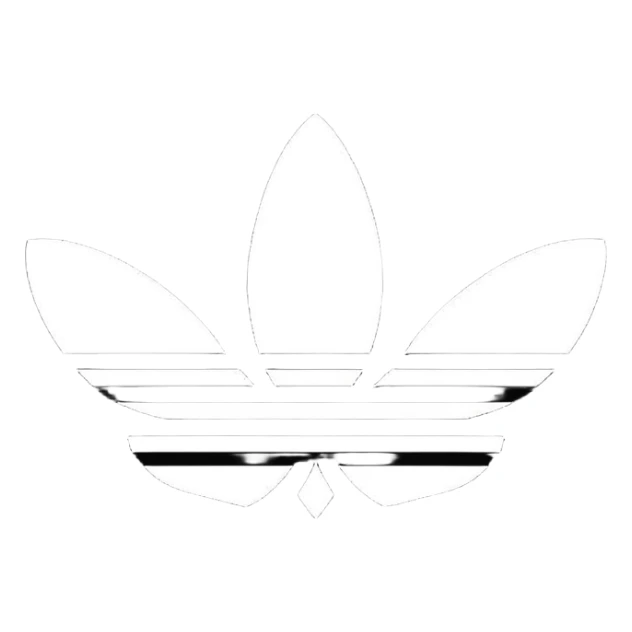 Adidas white stripes on black emoji sticker