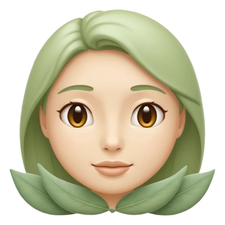 Minimal wellness emoji representing tighter skin and firmness,
subtle lifting effect, smooth contours, calm and natural,
no beauty or cosmetic symbols, soft sage green color palette sticker