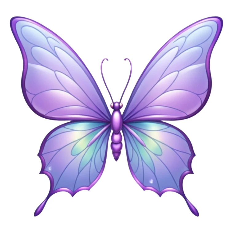Lilac fairy wings without butterfly sticker
