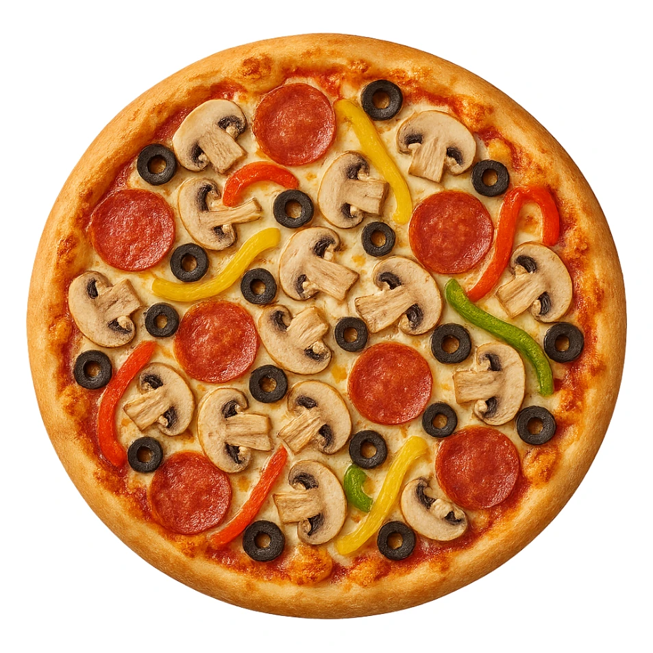 pizza vista dall'alto sticker