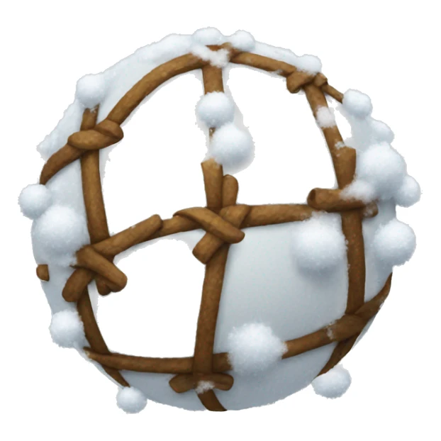 Ball made of snow  sticker