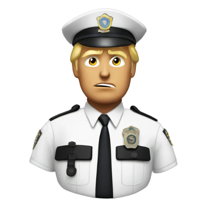 Donald Trump policemen  sticker