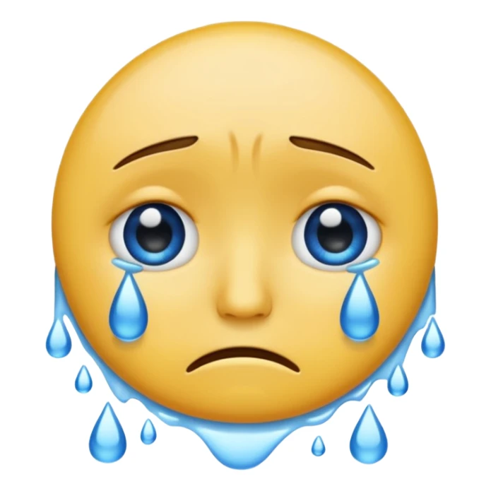 Üzgün gözleri dolan emoji sticker