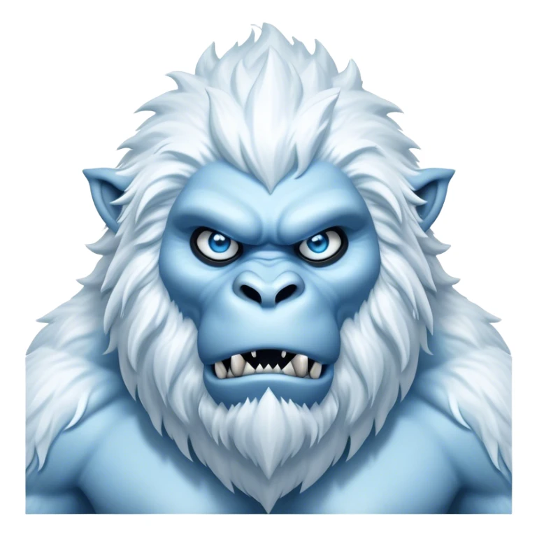 Cinematic Realistic WoW Yeti Portrait, captured in a dynamic, battle-ready stance, muscles rippling beneath dense fur of icy white and pale blue. His piercing ice-blue eyes blaze with raw power as frost clings to his form, rendered with dramatic natural lighting and high shine, exuding fierce, untamed strength in the midst of a wintry combat pose. sticker
