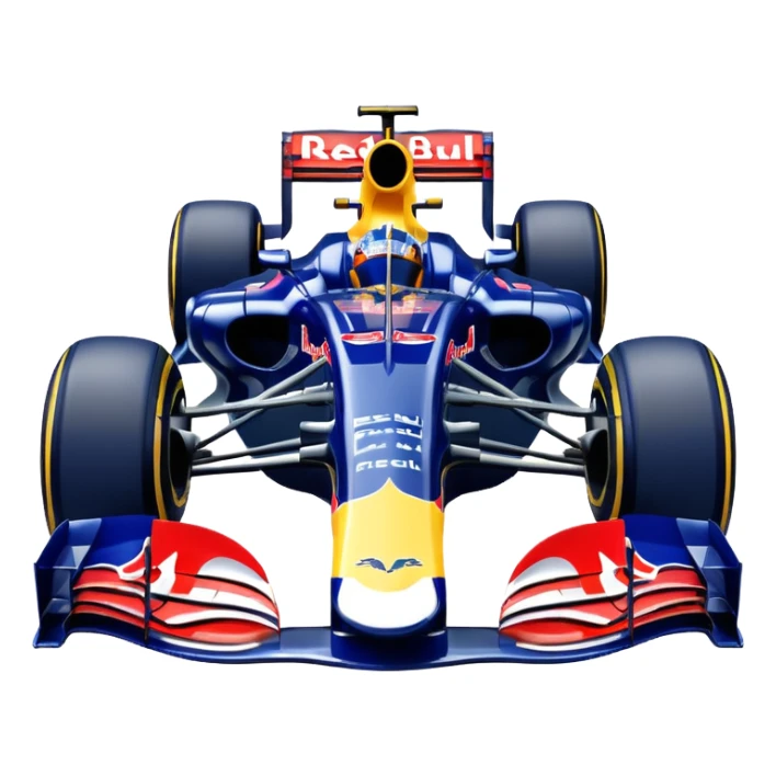 Um carro de fórmula 1 da rede Bull de 2010 de frente  sticker