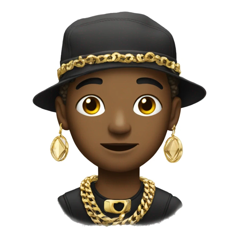 Young hustler with lots of jewelry sticker