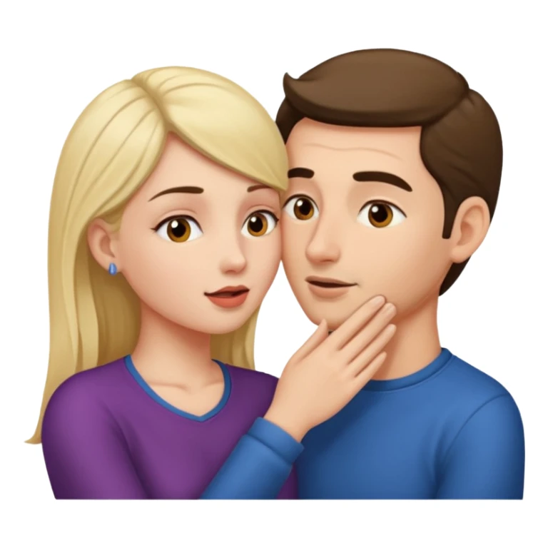 homme qui parle à l'oreille de la femme sticker