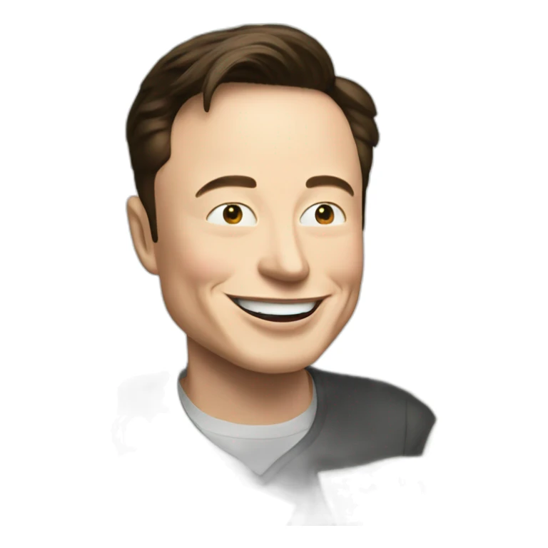 elon musk happy with money sticker