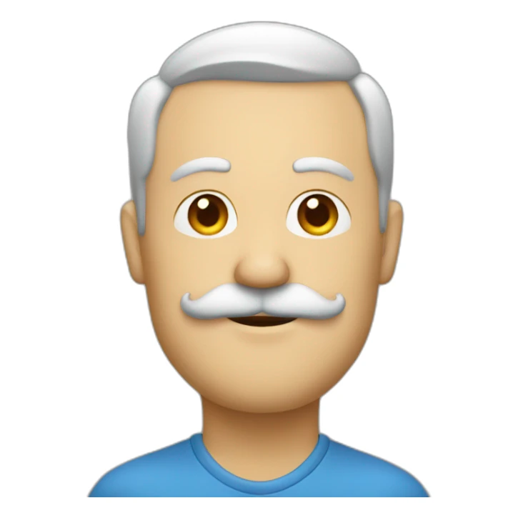 Homme strabisme avec une moustache sticker