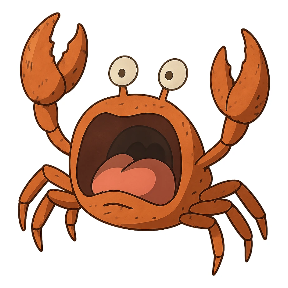 screaming crab sticker