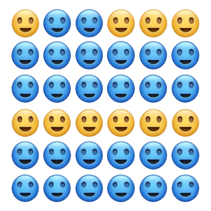 Blue emoji  sticker