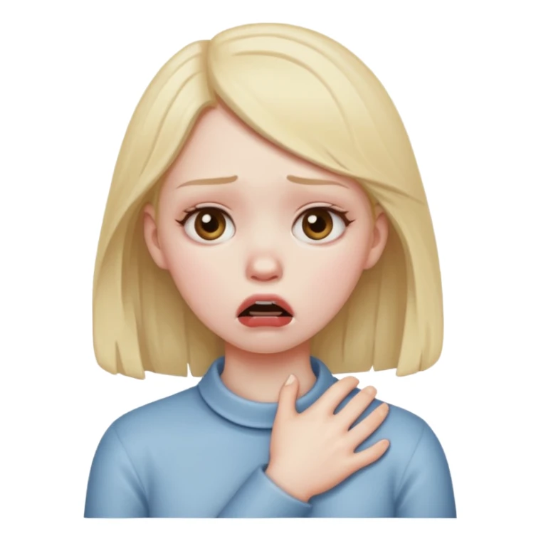 choking self emoji girl sticker