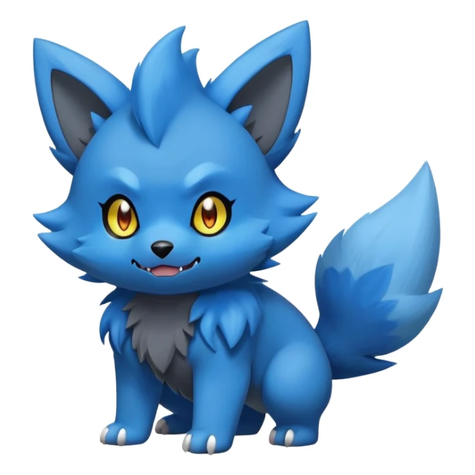Shinx-Poochyena-Pokémon-Fakémon-hybrid-creature sticker