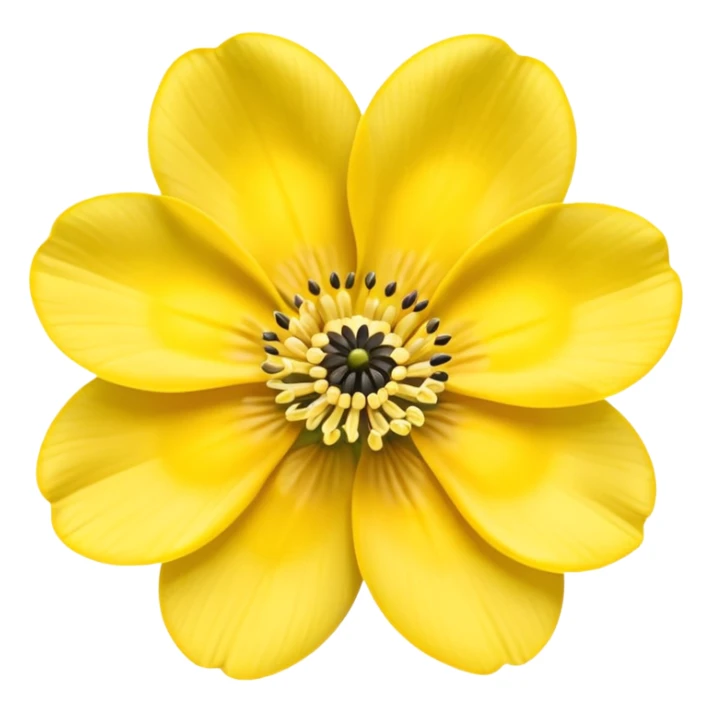 Anemone yellow 5 yaprak sticker