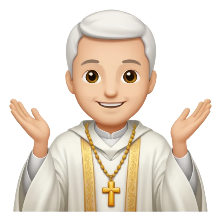 The priest presiding over the wedding sticker