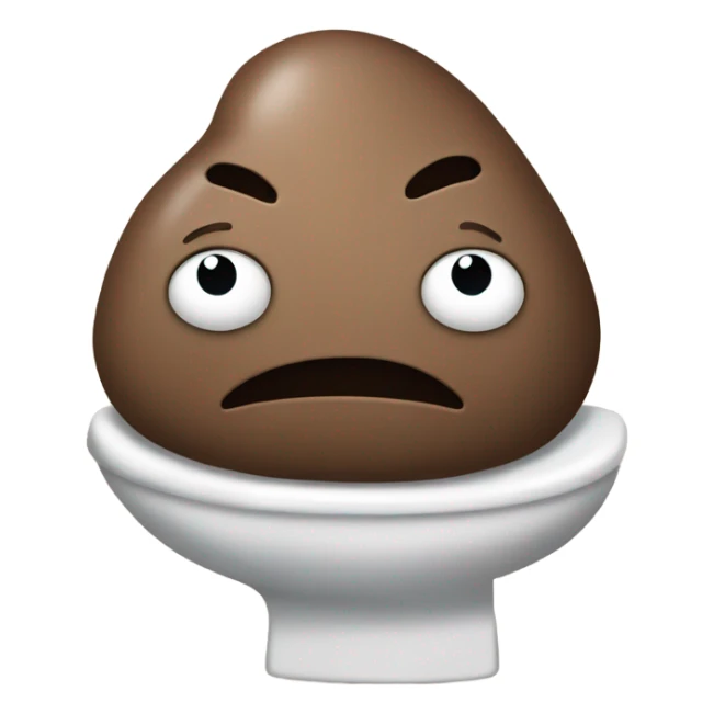 Doo doo  turd on the toilet sticker