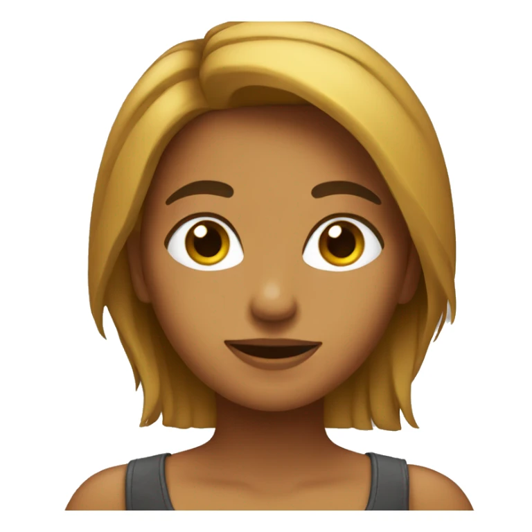 Chica con pelo castaño  sticker