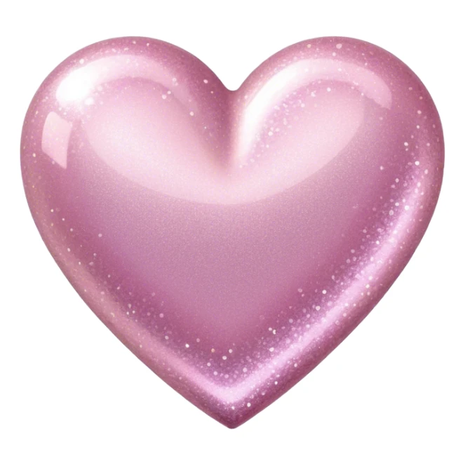 glitter heart pastel pink sticker
