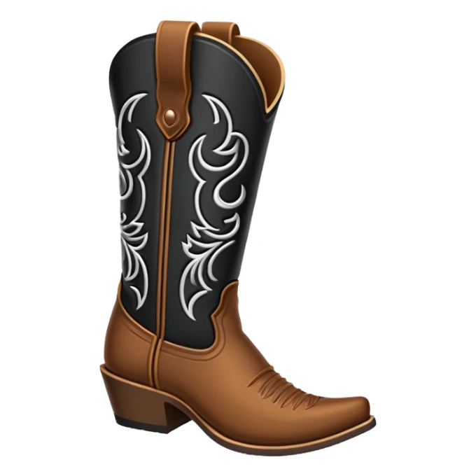 black outline of a cow boy boot sticker