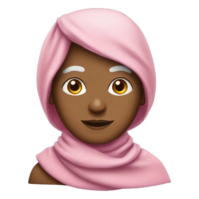 Old woman wearing pink scarf sticker
