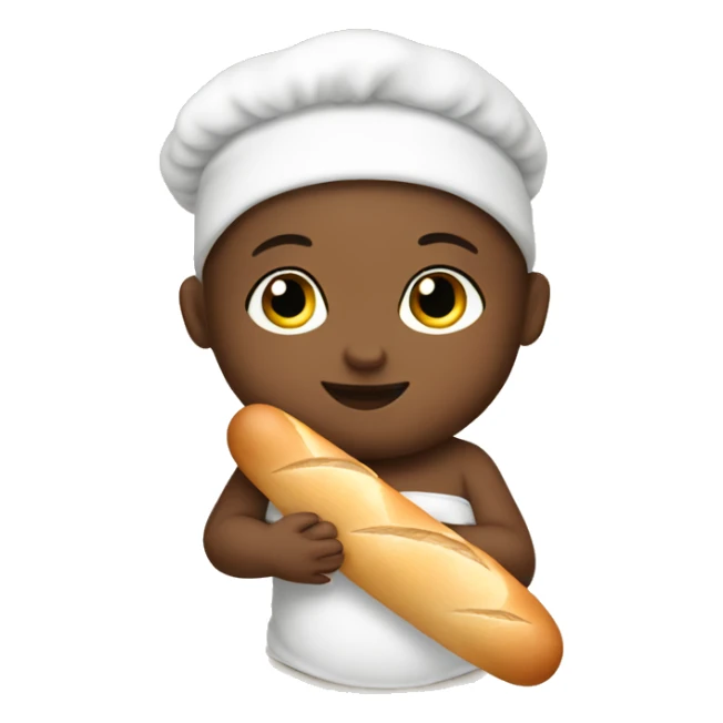 French newborn holding baguette sticker
