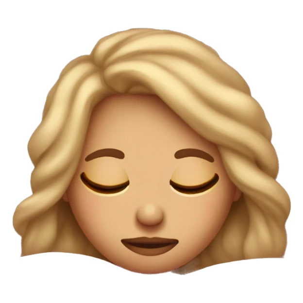 girl with dirty blonde hair sleeping with pink blankets  sticker