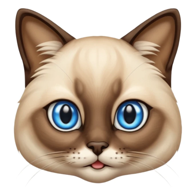 
Siamese cat face long hair sticker