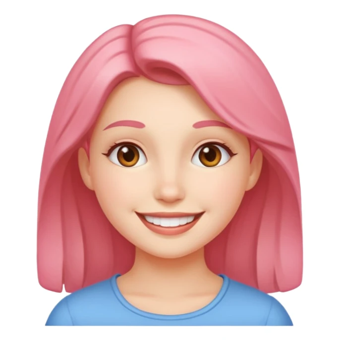 Smiling radiant girl sticker