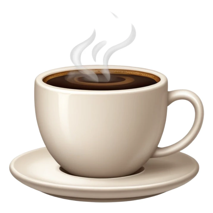 generate realistic detailed cup of coffee in 3d style sticker