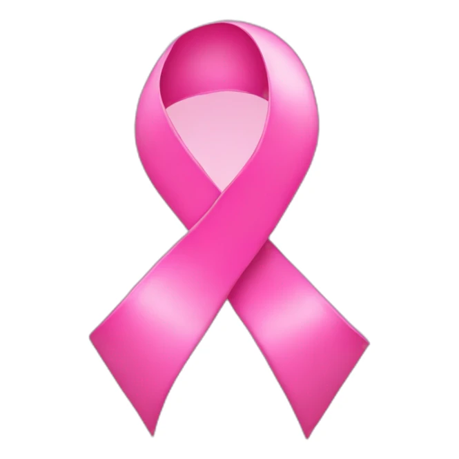 a single big pink ribbon breast cancer in the center sticker