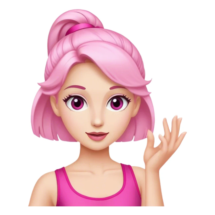 sport dancer in pink who talk sticker