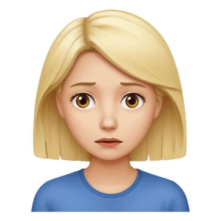 i blonde with looking like she cant hear you sticker