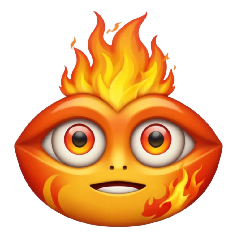 Calabera con fuego en los ojos sticker
