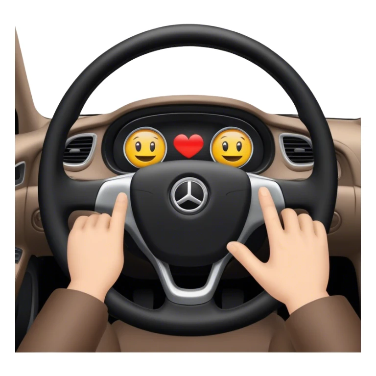 hands on the steering wheel of a car sticker