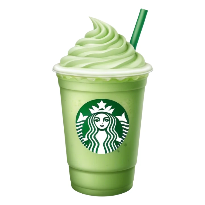 iced pastel green matcha starbucks with no whipped cream sticker
